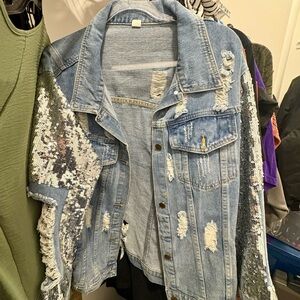 Sequin Jean Jacket